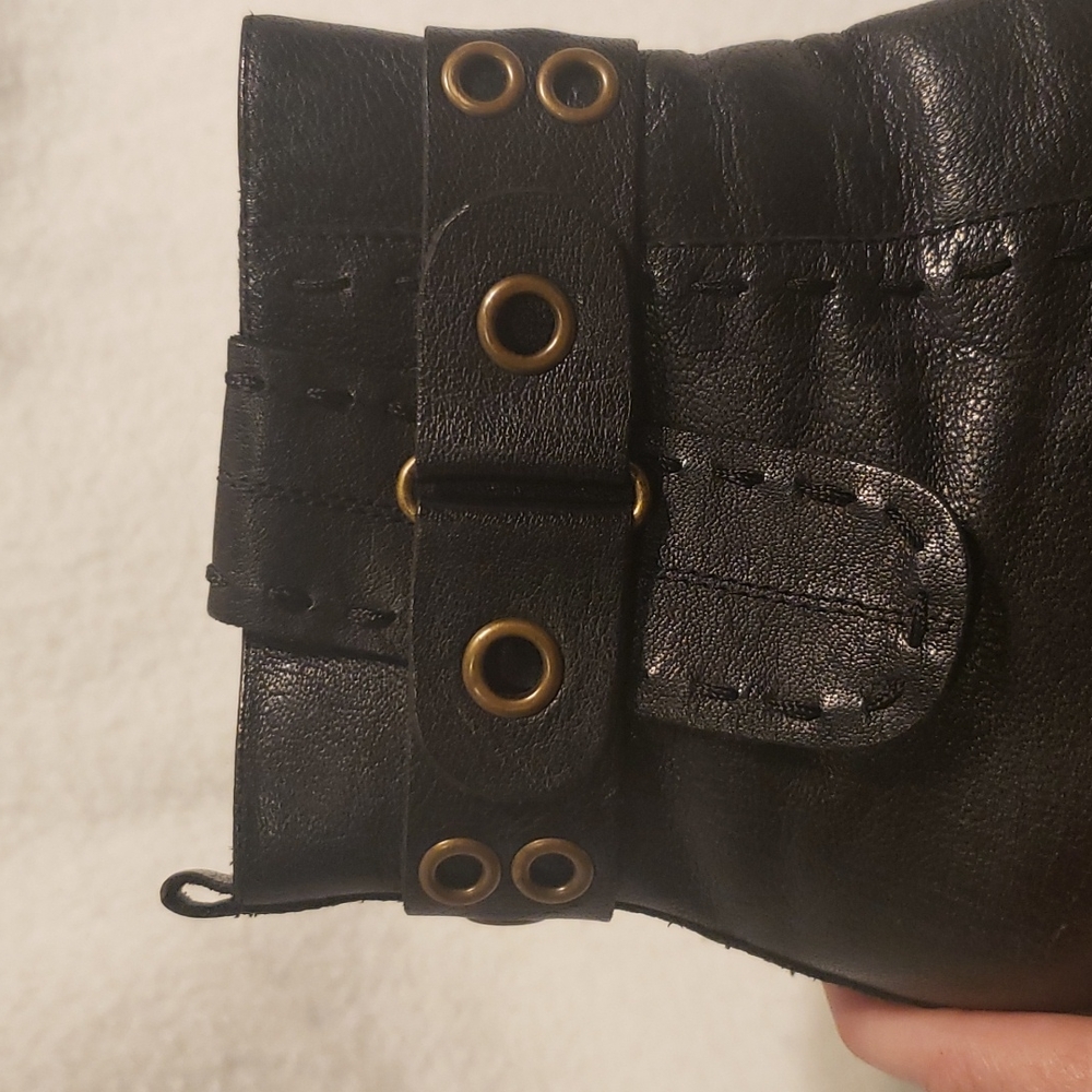 Dollhouse Minde Black Leather Short Boots - Picture 3 of 15